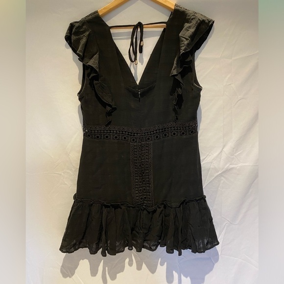 Allegra Crochet Flutter Sleeve Mini Dress - Picture 4 of 10